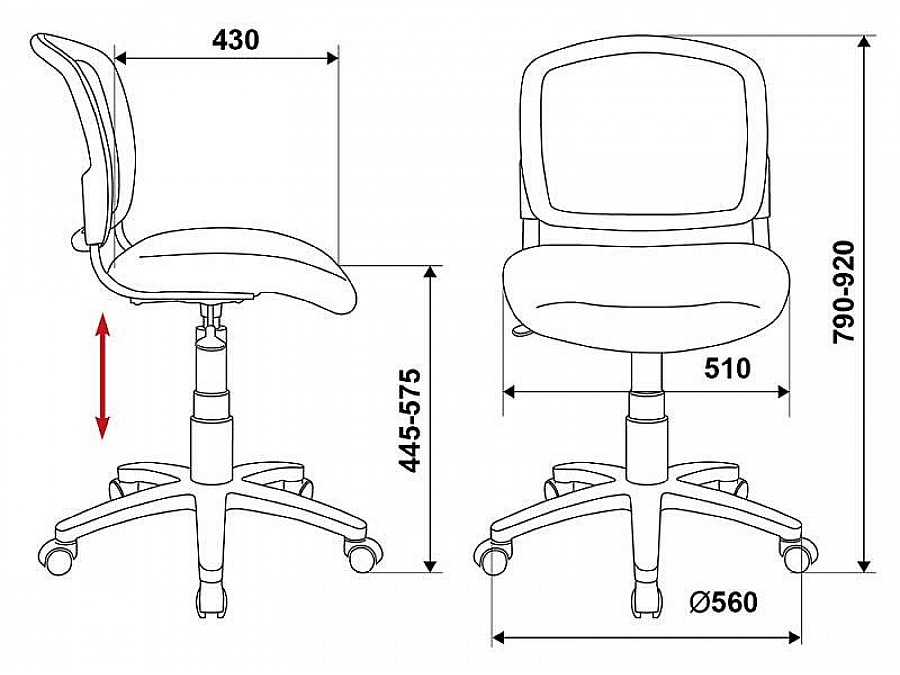 Стул детский компьютерный CH-W296NX/26-24