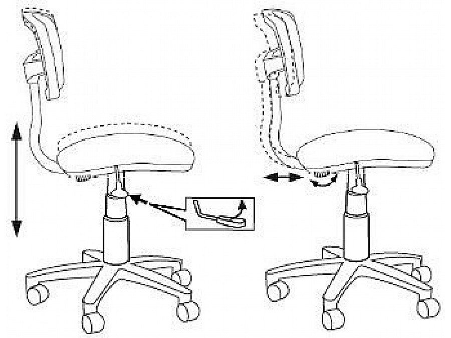 Стул детский компьютерный Бюрократ CH-W299/LB/TW-55