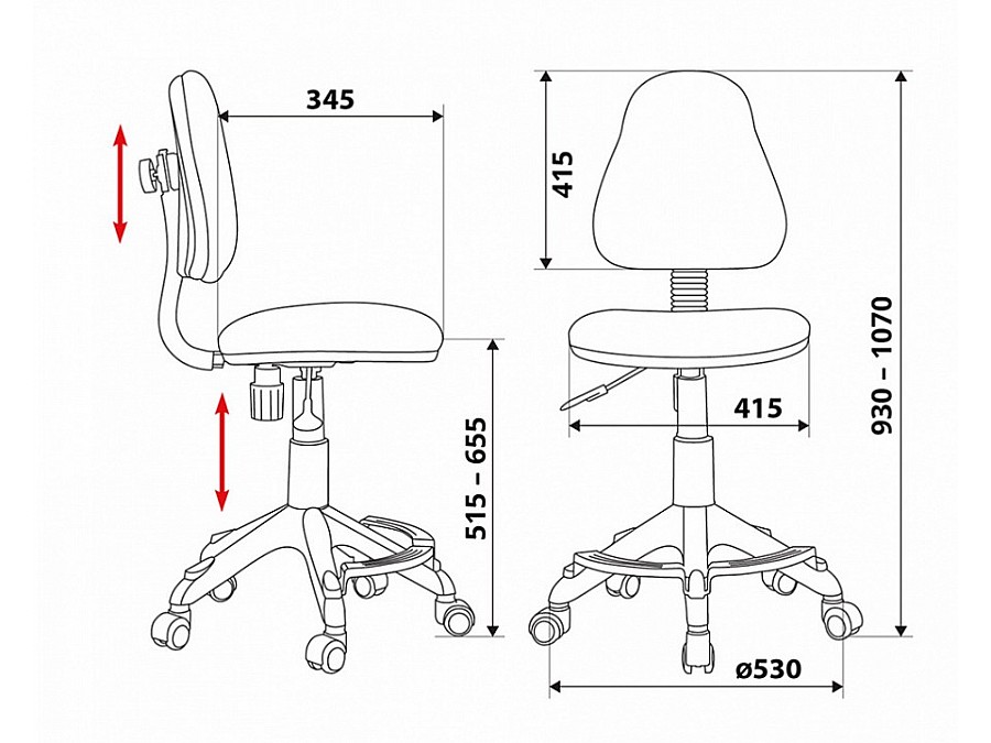 Стул детский компьютерный KD-4-F/TW-95