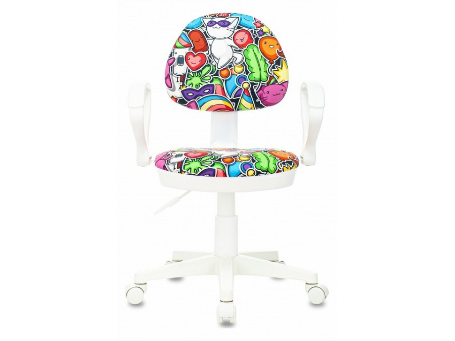 Кресло детское компьютерное KD-3/WH/ARM/MASKARAD