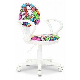 Кресло детское компьютерное KD-3/WH/ARM/MASKARAD