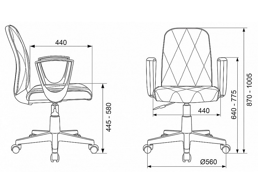 Кресло компьютерное CH-327/BLACK-PU