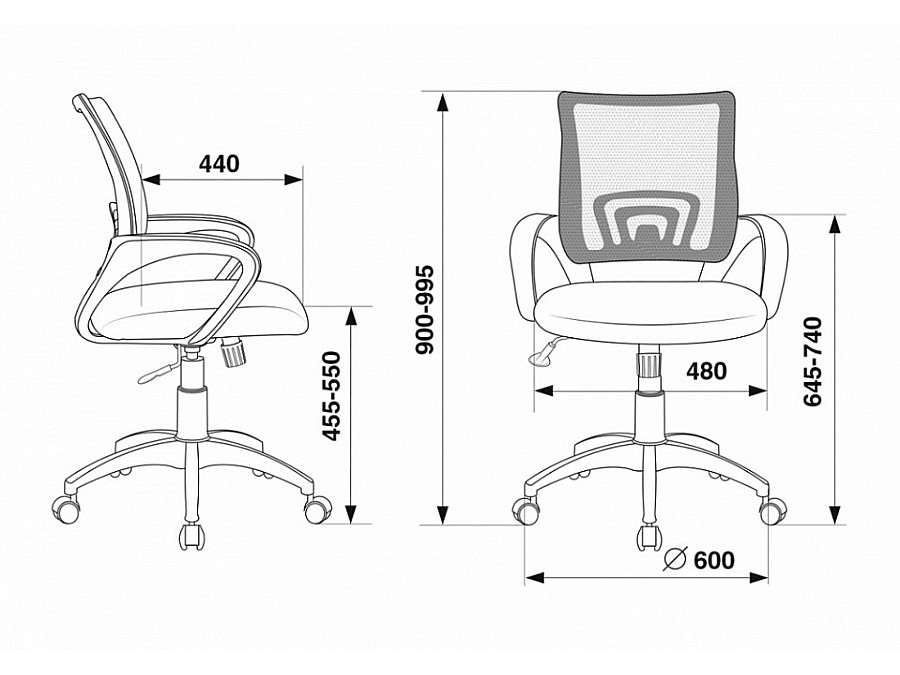 Кресло компьютерное CH-695N/OR/TW-11