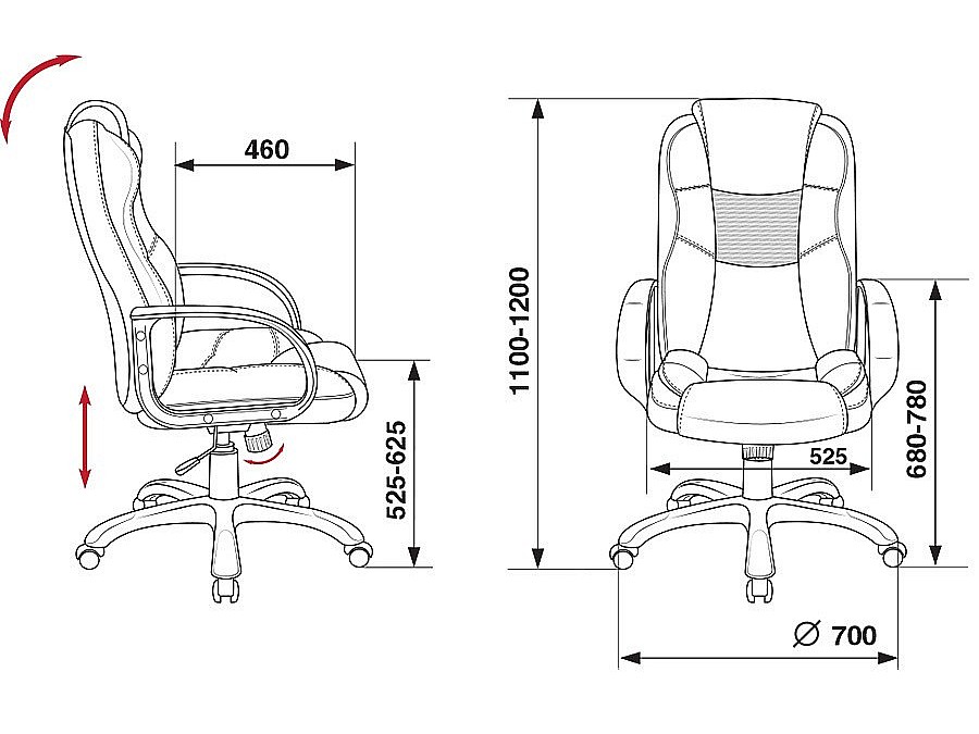 Кресло для руководителя CH-839/BLACK