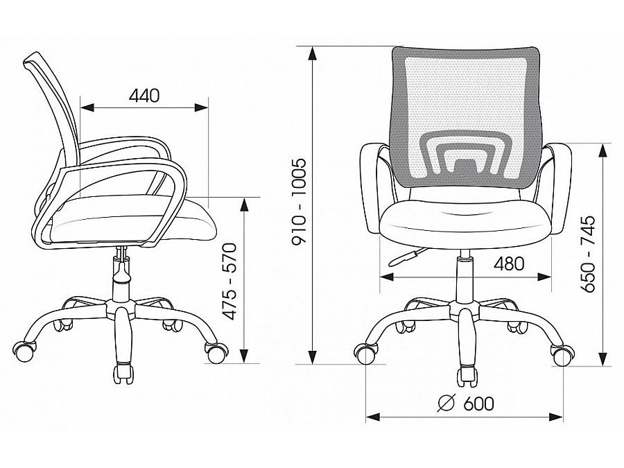 Кресло компьютерное Бюрократ CH-695NLTSL