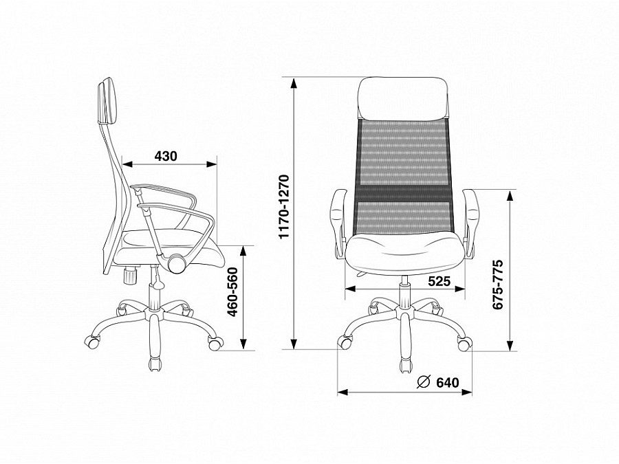 Кресло компьютерное KB-6N/SL/B/TW-11