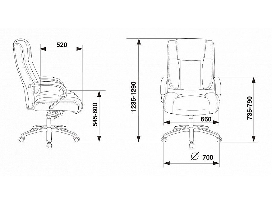Кресло для руководителя T-9925SL/Chokolate