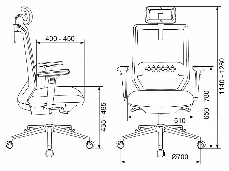Кресло компьютерное Бюрократ MC-W612N-H