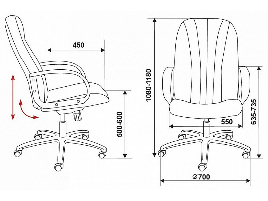 Кресло для руководителя T-898/3C11BL