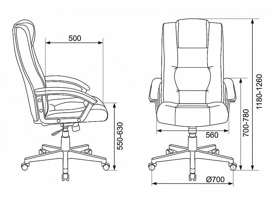 Кресло для руководителя T-9906N/BLACK