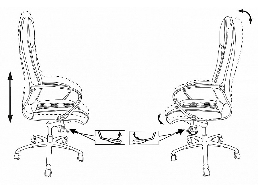 Кресло для руководителя Бюрократ Aura/Brown