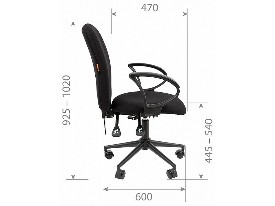 Кресло компьютерное Chairman 9801 Black