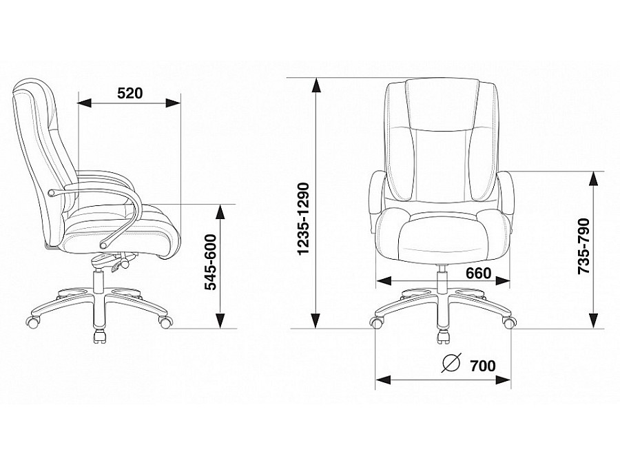 Кресло для руководителя T-9925SL/BLACK