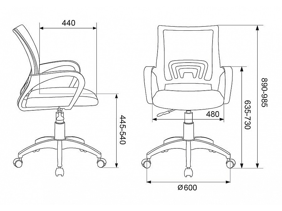 Кресло компьютерное CH-W695NLT/SD/TW-18