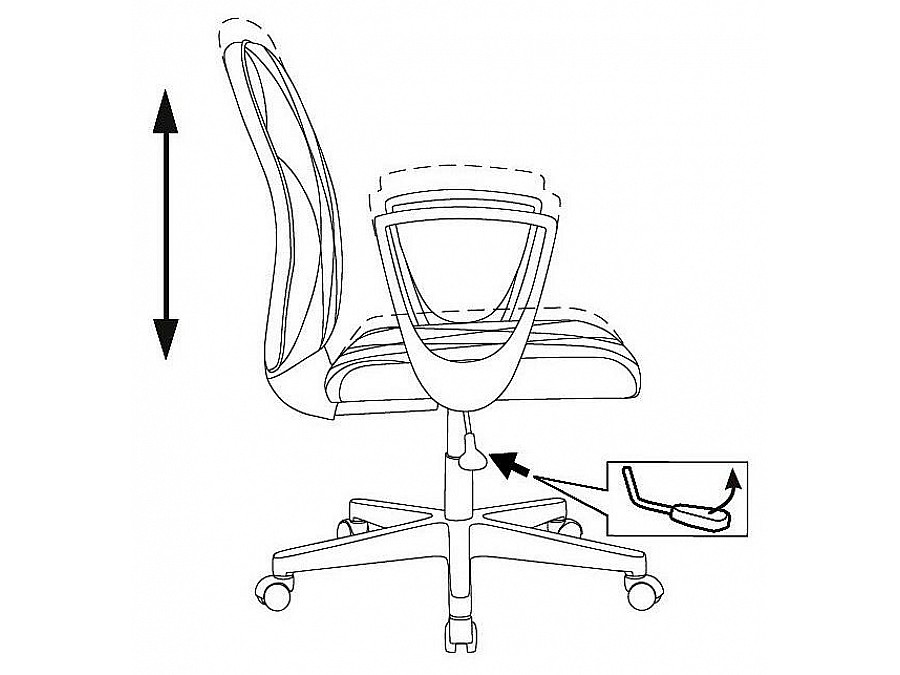 Кресло компьютерное CH-327/BLACK-PU