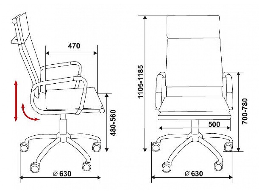 Кресло компьютерное Бюрократ CH-993 коричневое