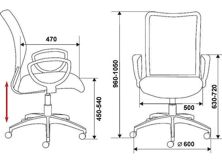Кресло компьютерное Бюрократ CH-599AXSN/32B/TW-11