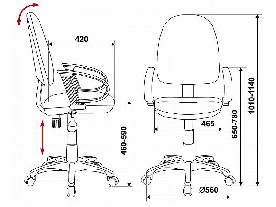 Кресло компьютерное CH-300/BLACK