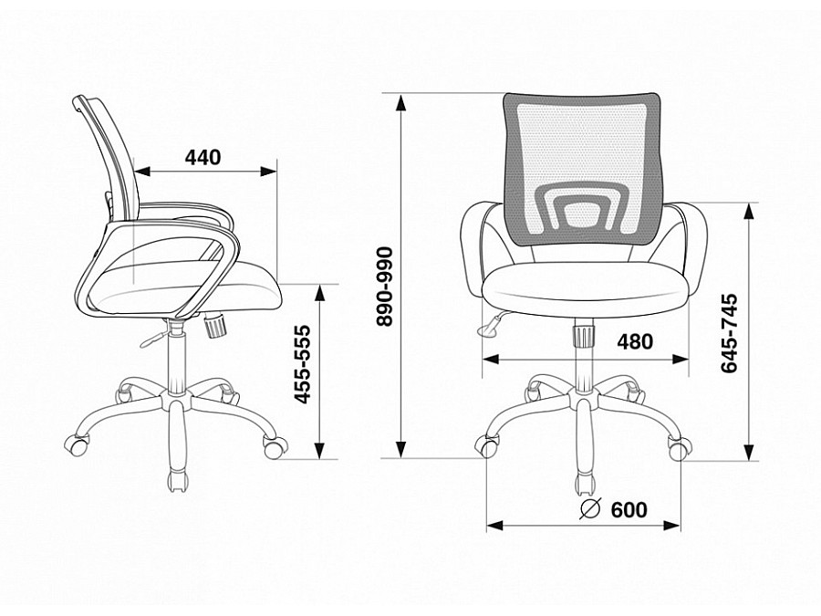 Кресло компьютерное CH-695N/SL/BLACK