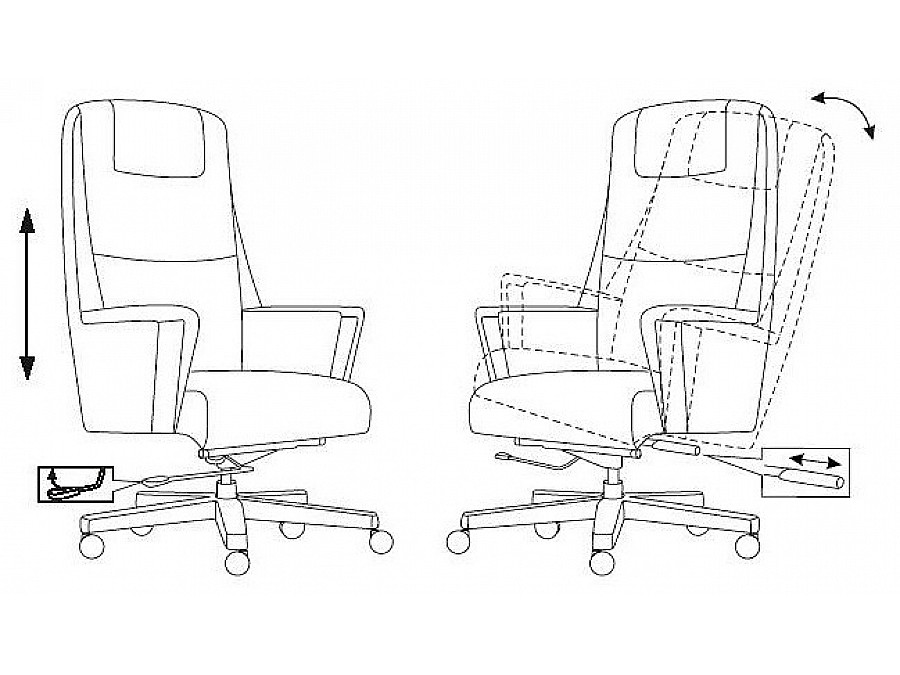 Кресло для руководителя Бюрократ _DUKE