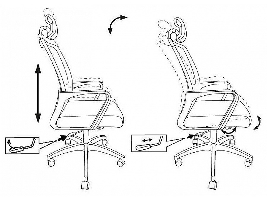 Кресло компьютерное MC-201-H/TW-11