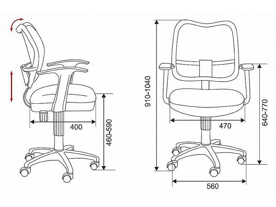 Кресло компьютерное Бюрократ CH-W797/LB/TW-55