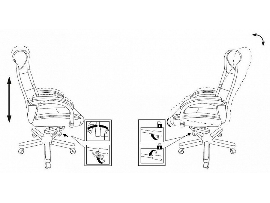 Кресло для руководителя T-9928WALNUT