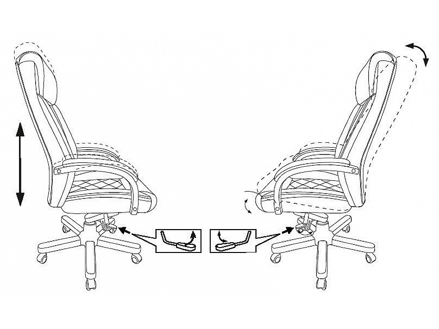 Кресло для руководителя T-9924WALNUT