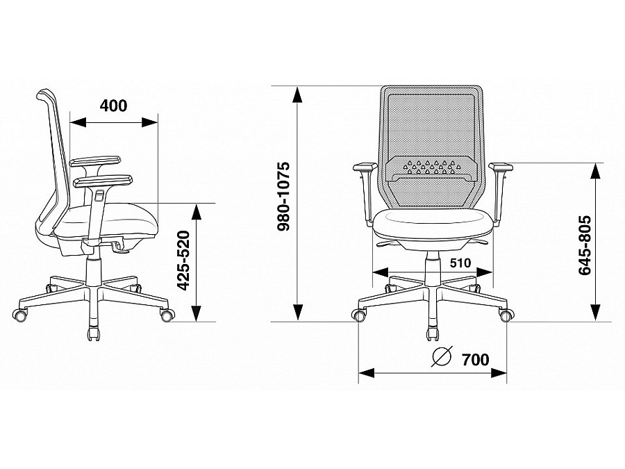 Кресло компьютерное Бюрократ MC-W611N