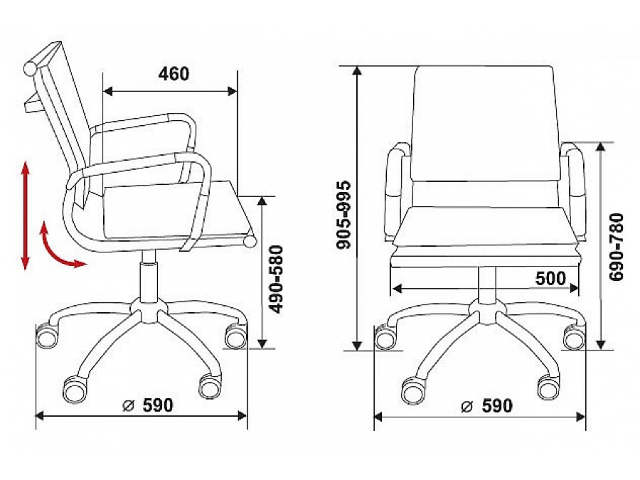 Кресло компьютерное Бюрократ CH-993-low слоновая кость