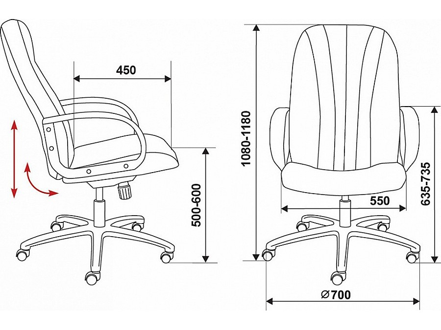 Кресло для руководителя T-898/#B