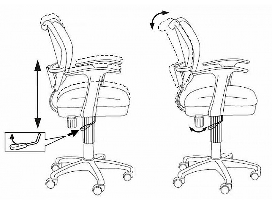 Кресло компьютерное Бюрократ CH-W797/LB/TW-55