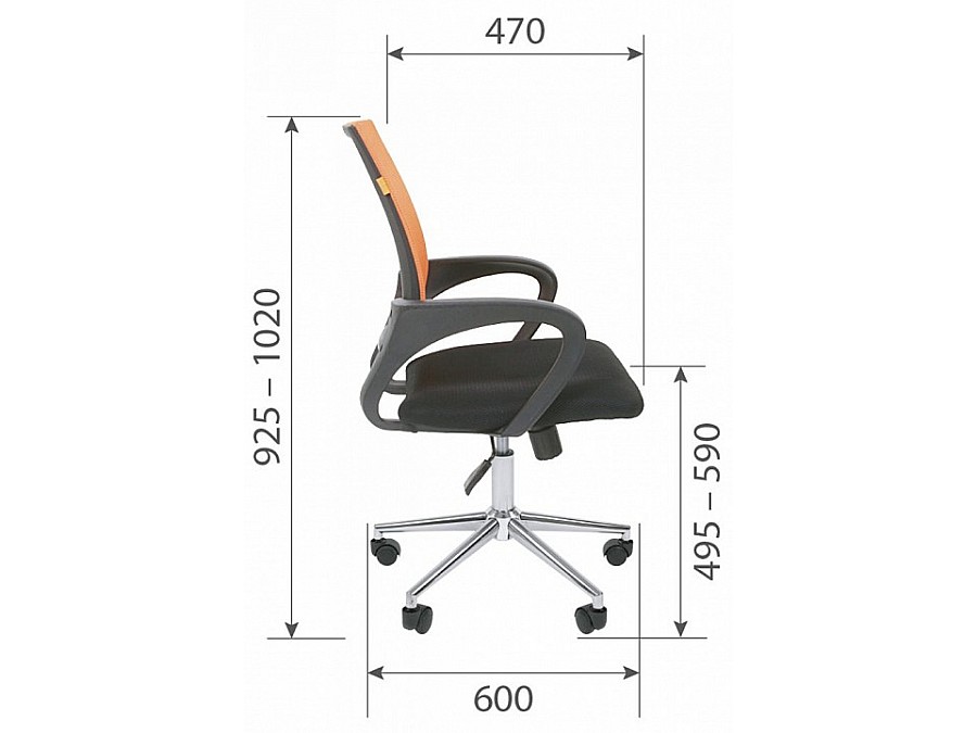 Кресло компьютерное Chairman 696 хром