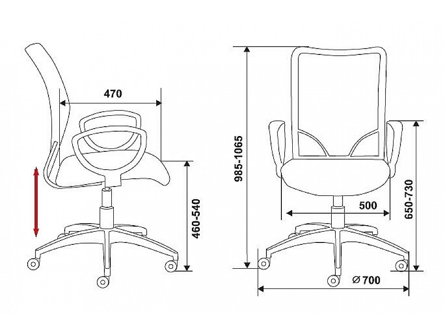 Кресло компьютерное Бюрократ CH-599AXSN черное