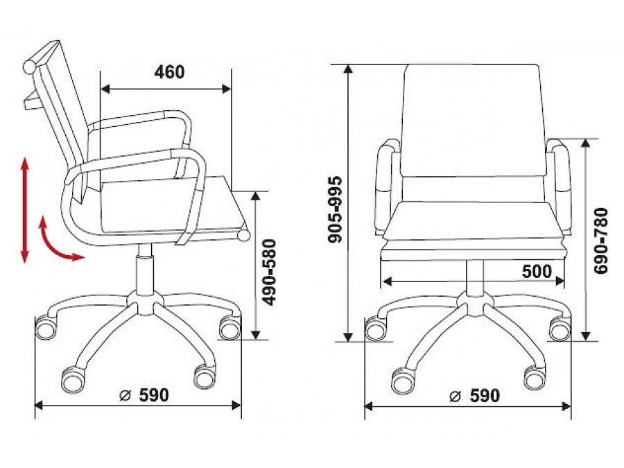 Кресло компьютерное Бюрократ CH-993-low серое