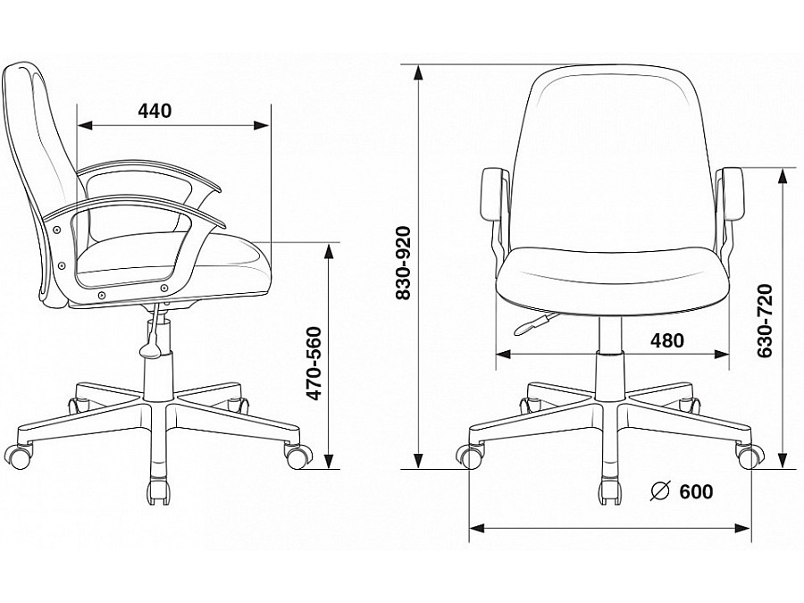 Кресло компьютерное CH-808-LOW/#B