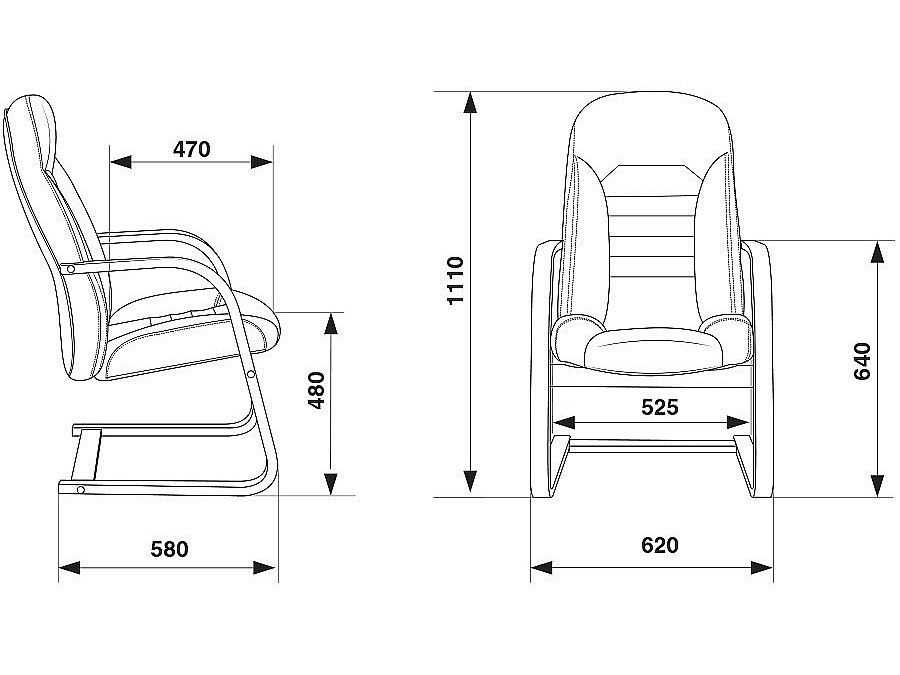 Кресло T-9923WALNUT-AV/BL