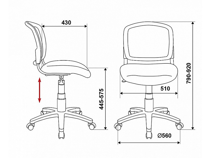 Стул компьютерный Бюрократ CH-296NX/15-21