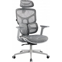 Эргономичное кресло Alfa Grey Сетка Серый