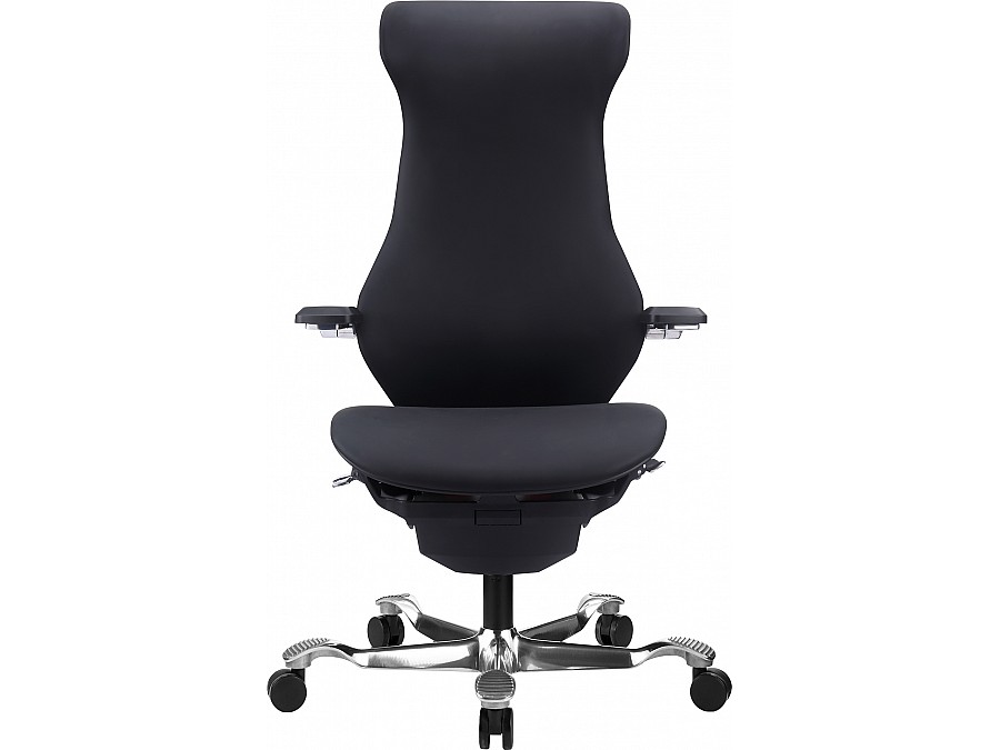 Эргономичное кресло Atom Black Экокожа Черный