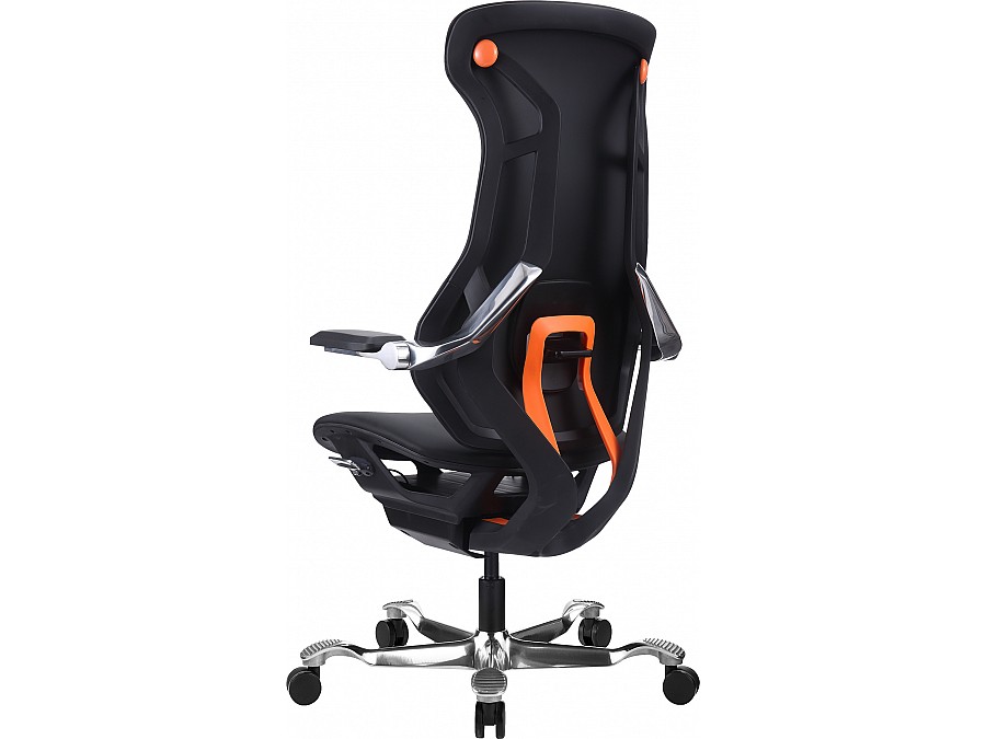 Эргономичное кресло Atom Black Экокожа Черный