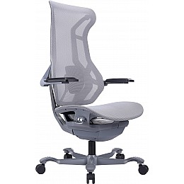 Эргономичное кресло Atom Grey Сетка Серый