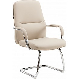 Кресло для посетителей Everprof Vesta CF Экокожа Бежевый