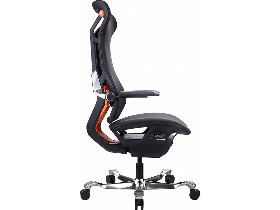 Эргономичное кресло Atom Black Экокожа Черный