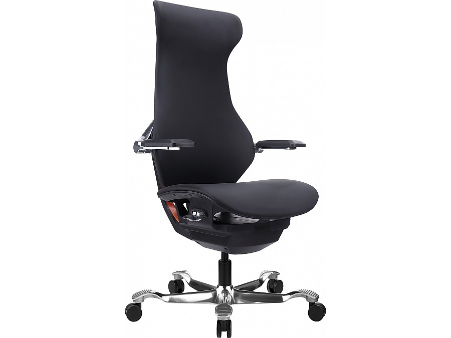 Эргономичное кресло Atom Black Экокожа Черный
