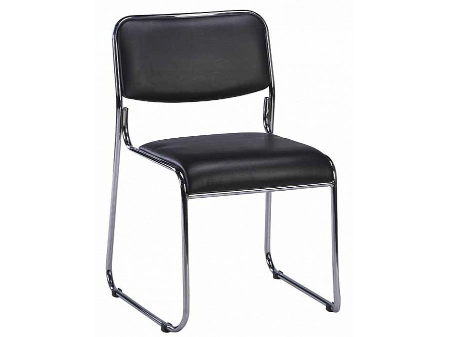 Кресло компьютерное Everprof Fix Chrome Экокожа Черный