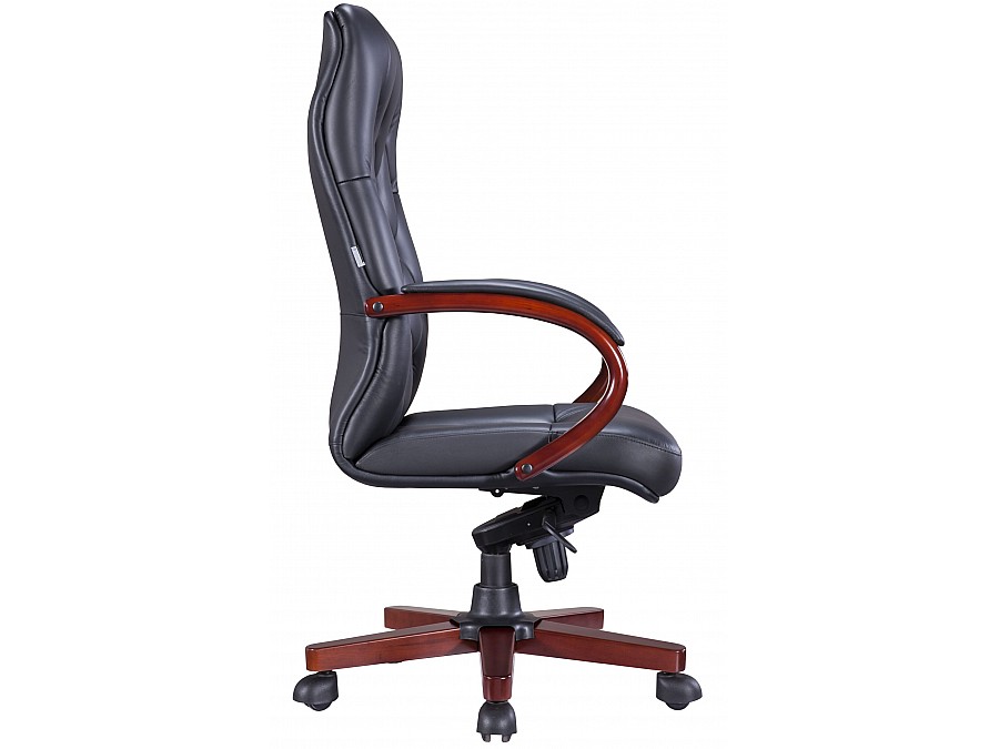 Кресло для руководителя Everprof Monaco Wood Кожа Черный