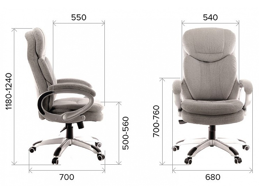 Кресло компьютерное Everprof Boss T Ткань Коричневый