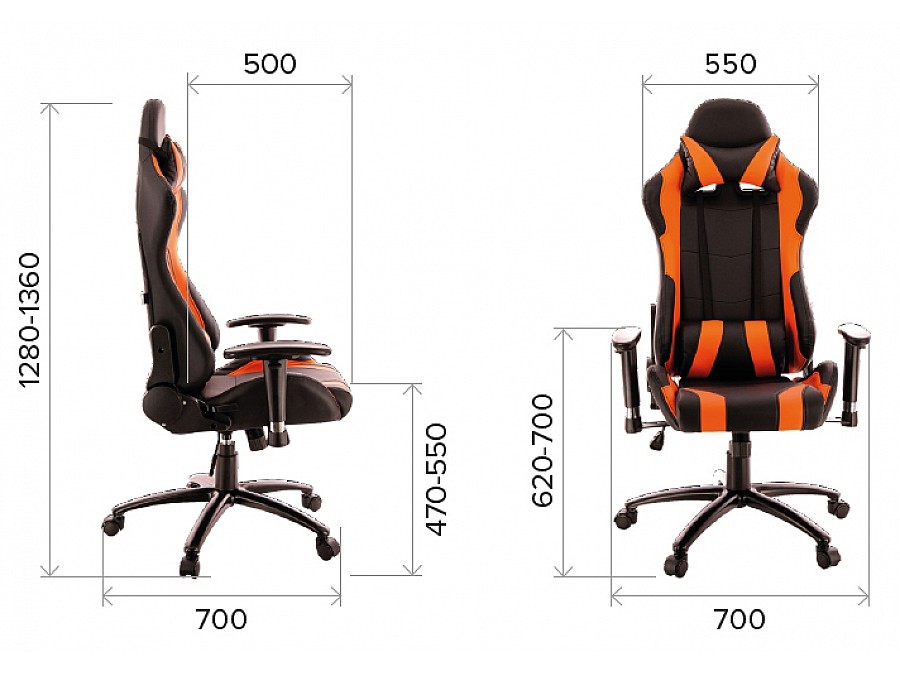 Кресло игровое Everprof Lotus S2 Экокожа Оранжевый