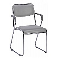 Кресло компьютерное Everprof Fix Plus Chrome Экокожа Серый